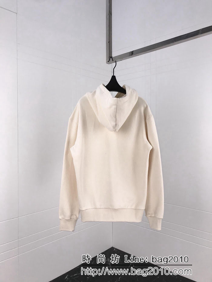 GUCCI古馳 18ss4秋冬新款 咆哮狼頭圖案 杏色 連帽衛衣 情侶款 ydi1705